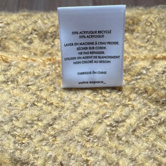 Cozy Mustard Throw Blanket with Fringe - Picture 3 of 4